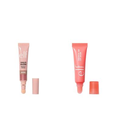 e.l.f. Halo Glow Blush Beauty Wand Liquid Blush Wand For Radiant Flushed Cheeks Infused With Squalane Vegan & Cruelty-free Pink-Me-Up & Squeeze Me Lip Balm Pink-me-up Compact + LIP_BALM 81962