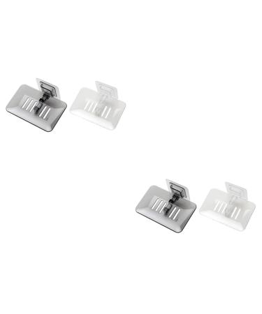 Ciieeo 4 Pcs Bathroom Soap Holder Wall Soap Dish Holder Space Saving Soap Holder Backpack Insert Chapati Roller Shower Dish Soap Holder Soap Liquid Soap Holder Wall-mounted Soap Tray