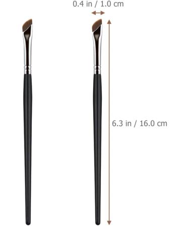 Hemoton 2pcs Eyebrow Brush Flat Concealer Brush Angled Makeup Brush Angled Concealer Brush Cosmetic Brush Flat Eyeliner Brush Flat Makeup Brush Angled Eye Shadow Brush Thin Makeup Brush - Buy Online on GoSupps.com