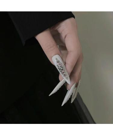 Temperament enhancement nail hand manicure" pure hand-worn uncle Jia with pure white ballet dancer sweet temperament spice girl student manicure (10 pieces)(M) - Buy Online on GoSupps.com