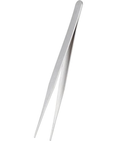 2X Stainless Steel Pointed Straight Tweezers - 4.5 Inch Precision Silver Tools for Beauty & Crafts - Buy Online on GoSupps.com