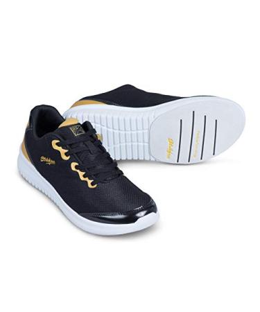 KR Strikeforce Glitz Women's Bowling Shoe with FlexSlide Technology for Right or Left Handed Bowlers (Black/Gold 8.5 Black/Gold
