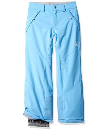 Spyder girls Girls' Vixen Ski Pant Regular Fit Blue Ice/Blue Ice 10