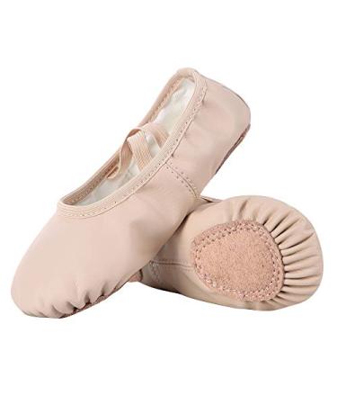 Dynadans Soft Leather Ballet Shoes/Ballet Slippers/Dance Shoes (Toddler/Little/Big Kid/Women)  4 Big Kid Nude