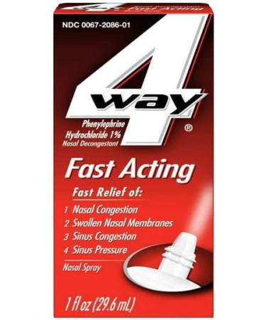 4-Way Fast Acting Nasal Spray 1 fl.oz. - Pack of 3 Bottles - Buy Online on GoSupps.com
