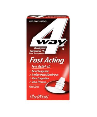 4-Way Fast Acting Nasal Spray 1 fl.oz. Pr Bottle (3 Bottles)