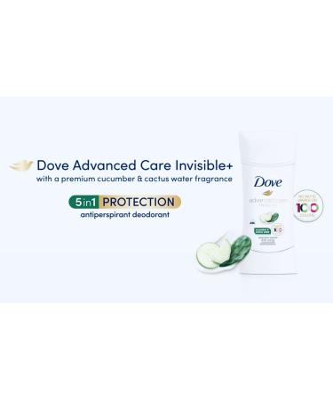Buy Dove Advanced Care Invisible+ Antiperspirant Deodorant Stick - Cucumber and Cactus Water - 2.6 oz, 4 ct - Buy Online on GoSupps.com