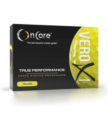 VERO X1 Golf Balls - Yellow (One Dozen | 12 Premium Golf Balls) - Tour Performance Balls - Buy Online on GoSupps.com