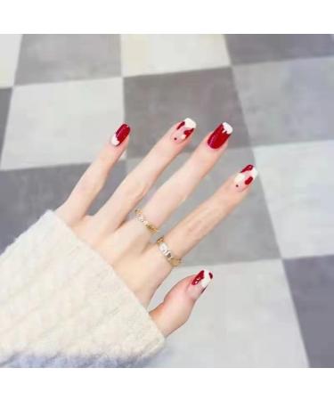Temperament to Enhance The Nail Patch Hand-Customized Wearing Nail Art Little Red Book with Cow Pattern Gold and White Detachable Nail Patch Fake Nails Nail Patch (10-Piece Pack) (Size : S) 1 count (Pack of 1) - Buy Online on GoSupps.com