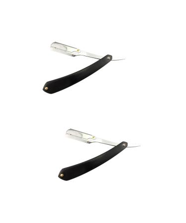 Beavorty 2st per shave razor knife blade Safe hand razor razor vintage razor made of metal safe razor handbook eyebrow knife man