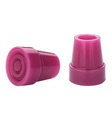 2Pcs: 19mm 3/4" Replacement Rubber Ferrules Tips or Feet for Walking Sticks & Canes - Purple - by Lifeswonderful