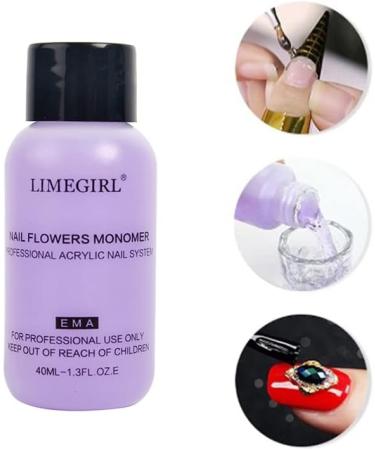 40ml Manicure Crystal Powder Carving Fluid Nail Crystal Liquid Women Girls Nail Decor Acrylic Nail Liquid Monomer Non Yellowing - Buy Online on GoSupps.com