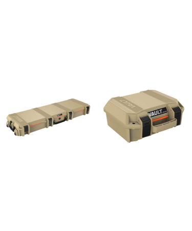 Vault by Pelican V800 Multi-Purpose Wide Hard Case + Pelican V100C Small Case (Tan)