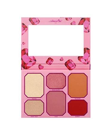 Amorus Pink Ruby Blush & Highlighter Palette - Matte and Shimmer Duo - Silky Soft, Buildable, Lightweight - Buy Online on GoSupps.com