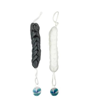 Mesh Sponge Braided Back Rope Exfoliating Body Brush for Bath, Shower, and Spa - Buy Online on GoSupps.com