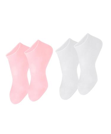 POPETPOP 2 Pairs Exfoliating Moisturizing Socks Foot Cracked Pedicure Cosmetic Moisturizing Socks Lotion Features Socks for Women Spa Socks Girl Repair Socks Skin Sebs