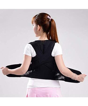 Posture Corrector Adjustable Back Posture Corrector Upper Back Brace Shoulder Clavicle Support Belt Posture Correction Men Women Back Brace (White M) Better life Black M