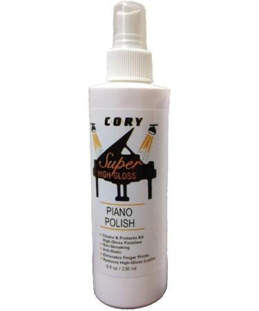 Cory Super High Gloss Piano Polish 8 Ounce Bottle for Pianos With High Gloss Finishes