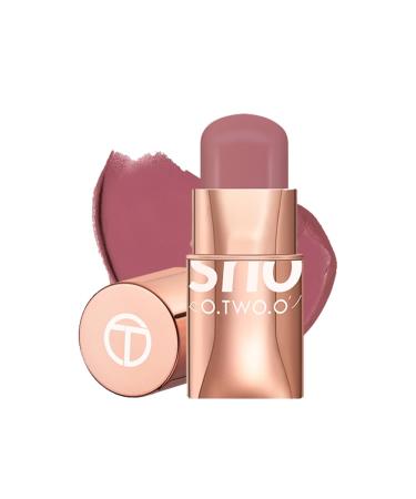 6 Colors Lipstick Glow Colour Bounce Blush Stick 3-In-1 Tint Buildable Waterproof Lightweight Blush Stick Cream Blends Perfectly Onto Skin Dainty For Eyes Lips & Cheeks Versatile Use (#01 Youthful)