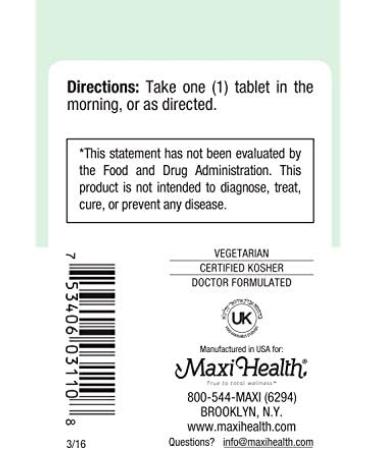 Maxi Health B-6 100mg - Cardiovascular Support - 100 Tablets (Pack of 2) - Buy Online on GoSupps.com