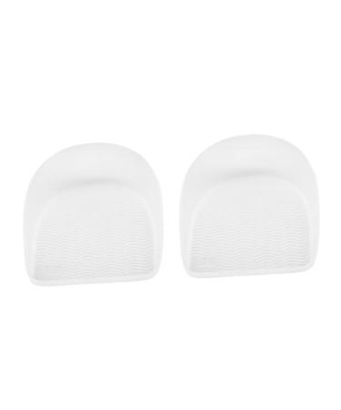 FOMIYES 1 Pair Silicone Insoles Taller Pad Height Increasing Insole Heightening Insoles Heel Pad White 11X6.5X1cm