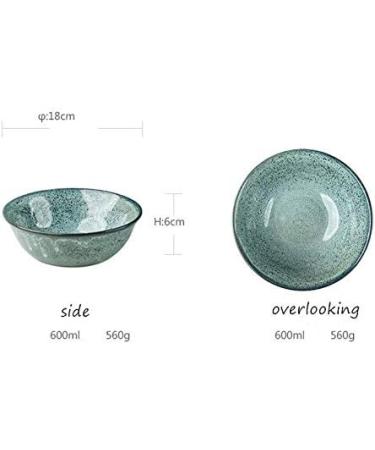 Bowl Bowls Snack Dip Dishware Creative Ceramic Soup Bowl Green Salad Bowl Household Cereal Bowl Noodle Soup Bowl 7 inch Pasta Bowl Compatible with Kitchen Restaurant Gifts - Buy Online on GoSupps.com