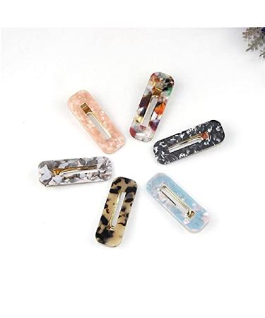 12 Pcs Fashion Acrylic Resin Hair Clips Set - Geometric Hair Accessories for Women and Girls - Buy Online on GoSupps.com