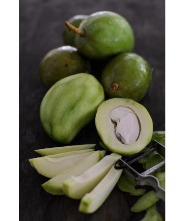 Al Amin Foods RIO LEMPA Green Mango in Brine - 32 oz Glass Jar (906g) - Authentic Salvadoran Mango Tierno en Solmuero - 19 oz Drained Weight - Shop Now! - Buy Online on GoSupps.com