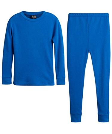 Arctic Hero Boys 2-Piece Thermal Warm Underwear Top and Pant Set Deep Blue 16-18