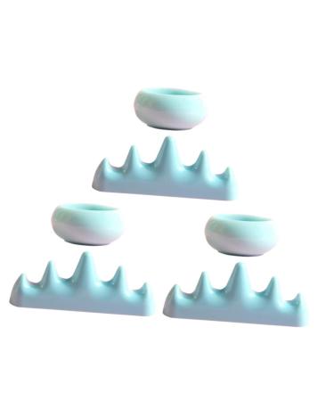 Ipetboom 1 Set Nail Art Brush Cup Paint Brush Rest Makeup Sponge Holder Candlestick Holders Nail Stand Nail Brush Supplies Nail Remover Bowl Cups Gel Plastic Accessories Make up