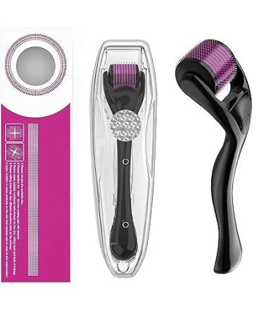 Derma Roller 1.00MM Hair Growth Men and Women 540 Titanium Micro Needling roller for Hair growth Beard roller for Skin Care and Beard Growth Universal Roller with Carry Case (DERMA 1MM)