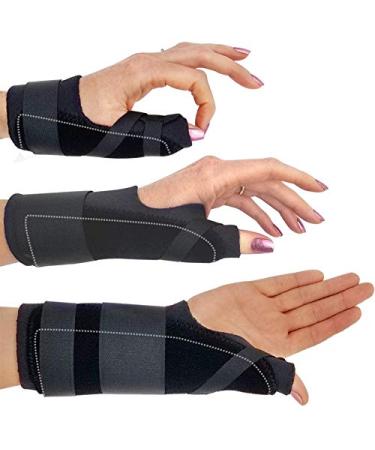 Comfort Cool Thumb Spica Brace  Avail. in 3 Wrist Splint Lengths. Moldable Rigid Thermoplastic Support Stay Fits Right or Left Hand. Arthritis  de Quervain s  Carpal Tunnel  Tendinitis. Mid-LG/X-LG Mid - Large/X-Large