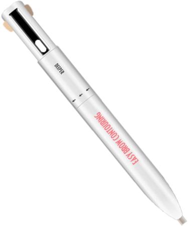 Eyebrow Contour Pen 4 in 1 Long Lasting Rotate Defining Highlighting Brow Pencil Makeup Tool Black Brown 3# Black Brown - Buy Online on GoSupps.com