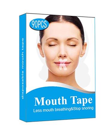 Sleep Strips, 90 Pcs/120Pcs Anti Snore Mouth Tape Self Adhesive for Snoring Relief and Sleeping Quality Improvement (90)