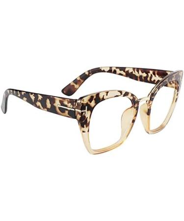 VOOGLAM Cat Eye Tortoise Blue Light Blocking Glasses for Women | Oversized Stylish Eyewear | Anti Eyestrain & UV Protection - Paulina VFP0255 - Buy Online on GoSupps.com
