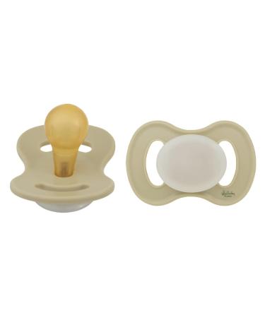 Lullaby Planet - Pack of 2 Round Latex Night Pacifiers Size 2 (6-12 Months)|Lake Green Night