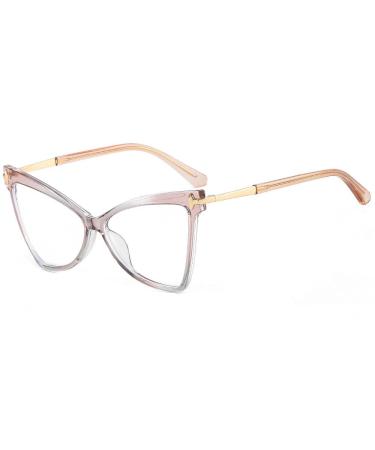 Fuqinqingoz glare -free reading glasses blue light blocking oversized computer reader light flat light light level glasses (color: gray size: +300) +300 gray