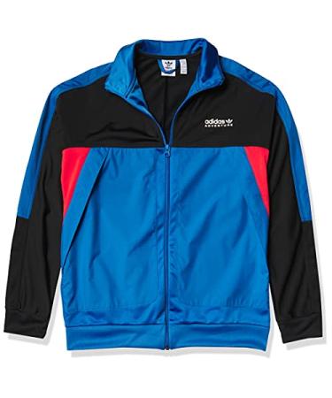 adidas Originals Kids' Adventure Track Top Large Black/Focus Blue