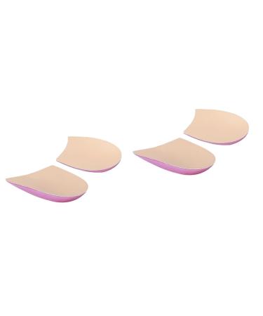 NOLITOY 2 Pairs Shock Absorption Insoles Increase Height Insole Height Increase Insole Pu Insoles Half Insoles Corrective Insoles for Supination Shoe Lifts Gel Heel Men and Women Pink