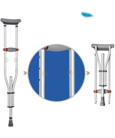 Crutches for Adults Underarm Crutches for Adjustable Crutches a Pair of Underarm Crutches Anti- Slip Elderly Aluminum Crutches Height- Adjustable Folding Band Springs Warm Life - Buy Online on GoSupps.com