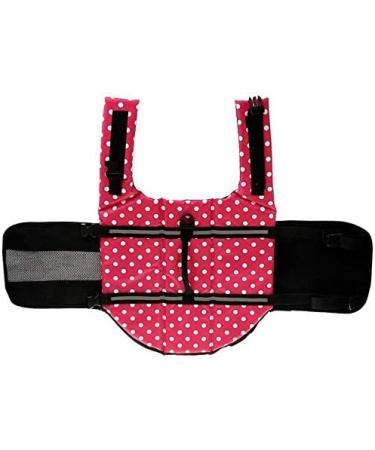Dog Life Jacket for Small & Large Dogs | Safety Swim Vest with Grip - Red Dot (M) - Buy Online on GoSupps.com