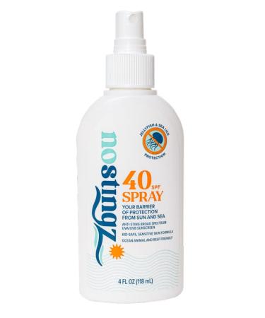 NoStingz - 40SPF Spray Anti-Jellyfish Sunscreen - 4 Fl oz  Biodegradable  Anti-Jellyfish and Sea-Lice sting sunscreen protection.