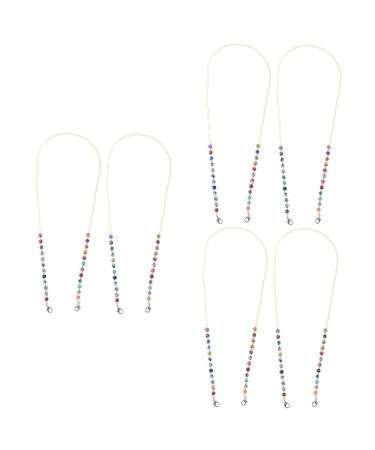 FOMIYES 6 Pcs Mask Anti-drop Chain Shot Glasses Beads Man Polymer Clay Artificial Pearl