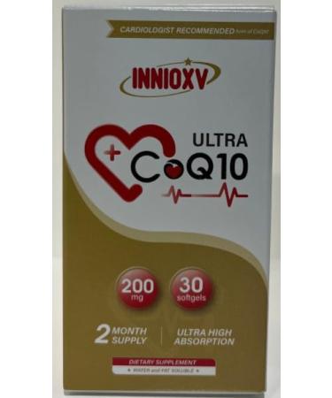 CoQ10 200mg Softgels - Heart Health & Antioxidant Support | Boost Energy & Vascular Health | 30 High Absorption Nutritional Supplements - Buy Online on GoSupps.com