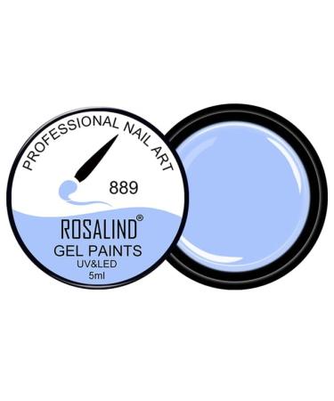 Rosalind Painting Varnish Nail Gel Polish 5ML Glitter Nail Art Semi Permanent Top Coat Gel Soak Off UV LED All for Manicure - (Color: RF889)