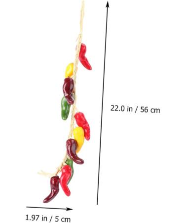 Zerodeko 3 Pcs Fake Chili Skewers Hanging Simulation Chili Pepper Pendant Fruit Decor Mini Decor Chinese Decor Plants Decor Artificiales Para Corn Ornament Vegetable Foam Wreath Colorfulx3pcs 56X5CMx3pcs - Buy Online on GoSupps.com