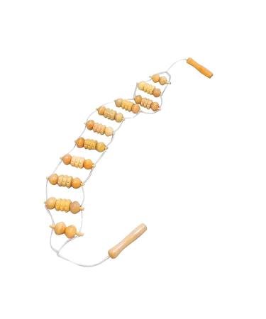 AIDIRui Rope Back Massager - 39.4 inch Massager Tool for Back Neck Legs Waist Wooden Massage Roller
