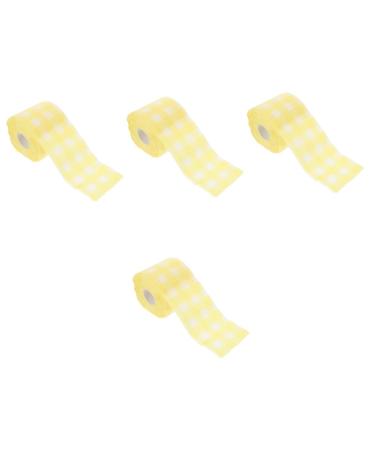 minkissy 4 Rolls Beauty Salon U-shaped Pillow Nail Polish Removal Tools Janitorial Supplies U-shaped Nail Pillow Manicure Remover Wipes Clean Wipes Nail Art Cleaner Pads Pure Cotton