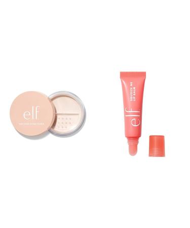 e.l.f. Halo Glow Setting Powder Silky Setting Powder For Soft Glow Without Shine & Squeeze Me Lip Balm Moisturizing Lip Balm For A Sheer Tint Of Colour