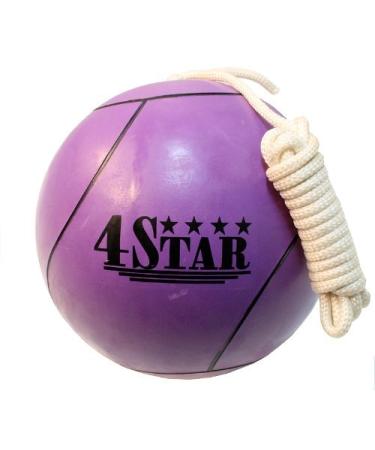 Defender Size-Seven Purple Tether Ball with 11-Foot Nylon Rope